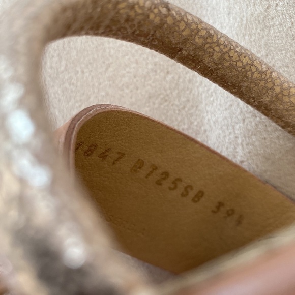 GEOX respira gold metallic and skin/nude color (pale rose) breathing sandal 39.5 - Picture 12 of 13